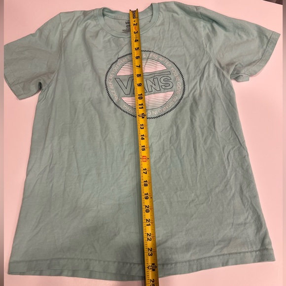 Vans T-Shirt Boys Short Sleeve Mint Green Skateboarding Casual Lightweight - Picture 8 of 9